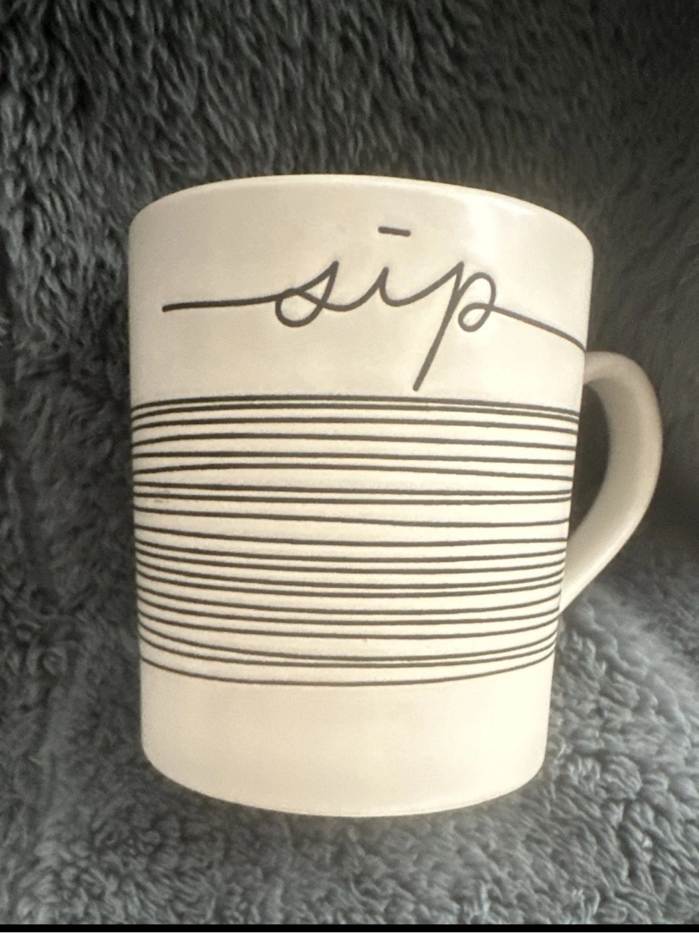 Pier 1 Ceramic 'Sip' Mug in White and Black